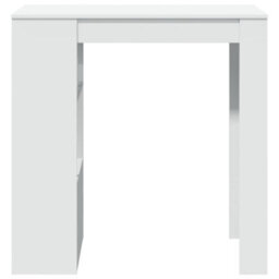 Berkfield Bar Table With Racks White 102X50X103.5 Cm Engineered Wood - thumbnail 4