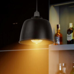 2Pcs Black Metal Ceiling Lamp Shade 18Cm Easy Fit Light Pendant Modern Lighting Shade For Bedroom Light Hanging Pendant - thumbnail 2