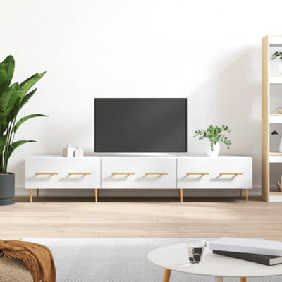 Berkfield Tv Cabinet White 150X36X30 Cm Engineered Wood - image 1