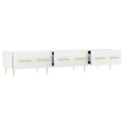 Berkfield Tv Cabinet White 150X36X30 Cm Engineered Wood - thumbnail 6