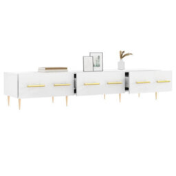 Berkfield Tv Cabinet White 150X36X30 Cm Engineered Wood - thumbnail 4