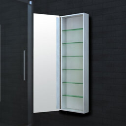 Plum&clay Marvel Bathroom Tall Mirrored Wall Cabinet (H)1400mm (W)420mm - thumbnail 2