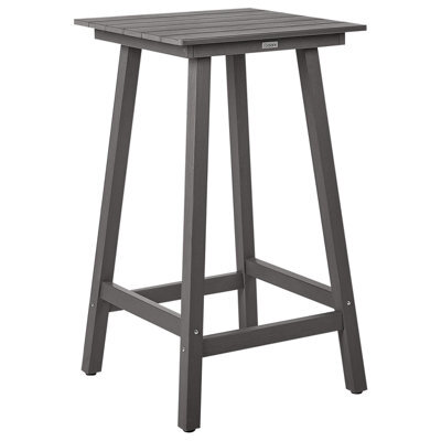 Beliani Garden Bar Table Adirondack 60 Cm 59 Cm Synthetic Material Dark Grey - image 1