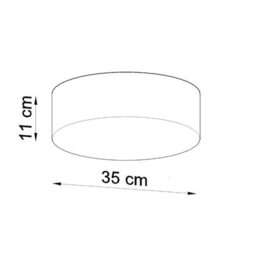 Sollux Lighting Arena Polyvinyl Chloride (Pvc) Black 2 Light Classic Ceiling Light - thumbnail 4