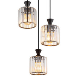 Luminosa Lighting Luminosa Jordana Cluster Pendant Ceiling Light Matt Black 3X E27 - thumbnail 3