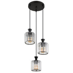 Luminosa Lighting Luminosa Jordana Cluster Pendant Ceiling Light Matt Black 3X E27 - thumbnail 2