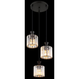 Luminosa Lighting Luminosa Jordana Cluster Pendant Ceiling Light Matt Black 3X E27 - thumbnail 4