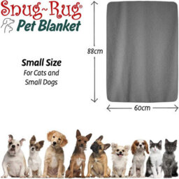 Snug Rug Pet Blankets - Cat & Dog Sherpa Fleece Blanket - Small 88 X 60Cm, Slate Grey - thumbnail 4