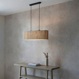 Luminosa Lighting Luminosa Longshore Bar Pendant Ceiling Lamp, Natural Seagrass, Matt Black - thumbnail 4