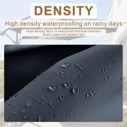 Abrihome 2.35M Grey Outdoor Parasol With Uv Protective Polyester Fabric, Garden Umbrella Ideal For Patio - thumbnail 4