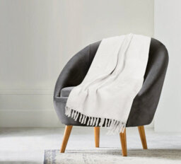 Ehc Waffle Cotton Woven Arm Chair Sofa Single Throw 1 Seater Chair/ Sofa/ Bed 127 X 152 Cm, Ivory - thumbnail 3