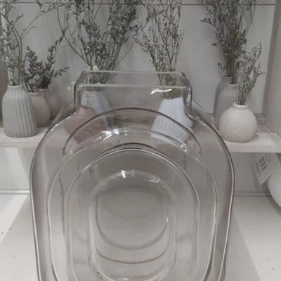 Biznest Clear Glass Bottle Vase With Ceramic For Flowers Or Pickles