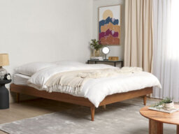 Beliani Bed Toucy 160 X 200 Cm (Eu King Size) Brown Ash Wood - thumbnail 2