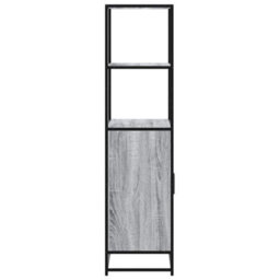 Walplus Highboard Grey Sonoma 68X35X139 Cm Engineered Wood And Metal - thumbnail 5