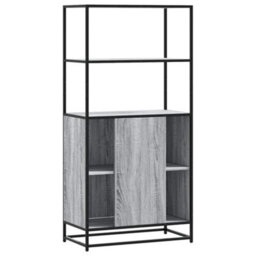 Walplus Highboard Grey Sonoma 68X35X139 Cm Engineered Wood And Metal - thumbnail 6