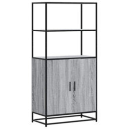Walplus Highboard Grey Sonoma 68X35X139 Cm Engineered Wood And Metal - thumbnail 2