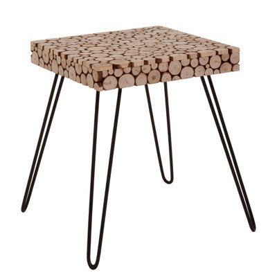 Orsina Easy To Maintain Square Side Table, Stable And Durable Table With Hairpin Legs, Design Cocktail Square Table - image 1