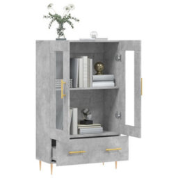Berkfield Highboard Concrete Grey 69.5X31X115 Cm Engineered Wood - thumbnail 4