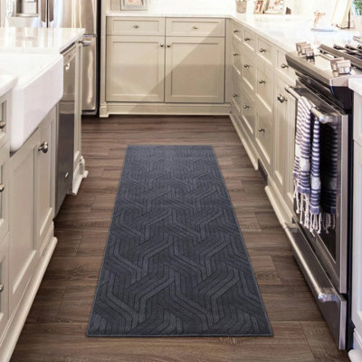 Xample Multy Home Nova Blue Floor Runner Rug 61 X 183 Cm Durable 3D Textured Polypropylene With Non-Slip Rubber Backing - image 1