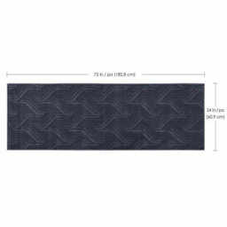 Xample Multy Home Nova Blue Floor Runner Rug 61 X 183 Cm Durable 3D Textured Polypropylene With Non-Slip Rubber Backing - thumbnail 5