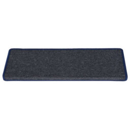 Berkfield Carpet Stair Treads 15 Pcs 65X25 Cm Grey And Blue - thumbnail 3