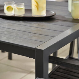 Furniturebox Dubai Grey Garden Table And Chairs, 6 - 8 Seater Outdoor Patio Dining Set, Aluminium Garden Table And Chairs +Cover - thumbnail 5