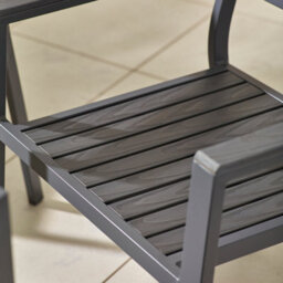 Furniturebox Dubai Grey Garden Table And Chairs, 6 - 8 Seater Outdoor Patio Dining Set, Aluminium Garden Table And Chairs +Cover - thumbnail 6