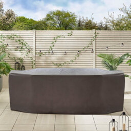 Furniturebox Dubai Grey Garden Table And Chairs, 6 - 8 Seater Outdoor Patio Dining Set, Aluminium Garden Table And Chairs +Cover - thumbnail 9