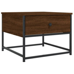 Berkfield Stylish Coffee Table Brown Oak 51X51X40 Cm Engineered Wood - thumbnail 1