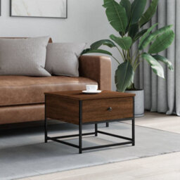 Berkfield Stylish Coffee Table Brown Oak 51X51X40 Cm Engineered Wood - thumbnail 2