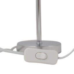 First Choice Lighting Set Of 2 Chrome Stick Table Lamps With Dark Green Fern Cut Out Shades - thumbnail 6