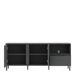Furniture To Go Avenale Wide Tv Cabinet 2 Door 1 Drawer In Anthracite - thumbnail 3