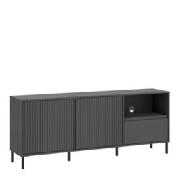 Furniture To Go Avenale Wide Tv Cabinet 2 Door 1 Drawer In Anthracite - thumbnail 1