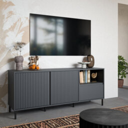 Furniture To Go Avenale Wide Tv Cabinet 2 Door 1 Drawer In Anthracite - thumbnail 4