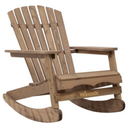 Woodside Rocking Adirondack Chair Outdoor Wooden Garden Patio Furniture - thumbnail 4