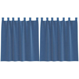Berkfield Voile Curtains With Rod Pockets 2 Pcs Royal Blue - thumbnail 2