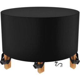 Round Garden Furniture Cover 200 X 94Cm Black Table Protective Waterproof Tarpaulin For And Winter Storage - thumbnail 1