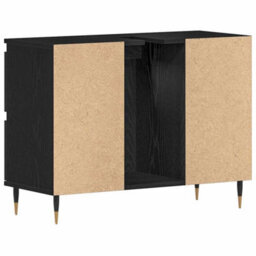 Berkfield Bathroom Sink Cabinet Black Oak 80X33X60 Cm Engineered Wood - thumbnail 8
