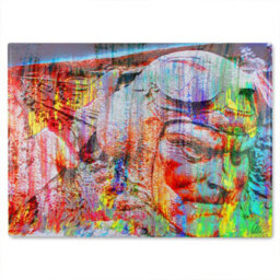 Benjamin Tate Design Battle Of Britain Head  Glass Chopping Boarddesigner Style - thumbnail 1