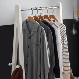 Sobuy Frg59-W Clothes Rail Stand With 2 Storage Shelves Modern Coat Rack & Hanging Rail Freestanding Garment Rack,white - thumbnail 7