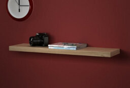 Urbn-Living Urbnliving 80Cm Width 1 Floating Oak Wooden Wall Mount Shelves Display Book Storage - thumbnail 1