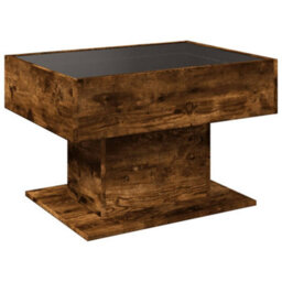 Berkfield Coffee Table With Led Smoked Oak 70X50X45 Cm Engineered Wood - thumbnail 8