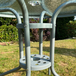 Selections Round Table With Glass Top For 6 Piece Garden Patio Furniture Set - thumbnail 2