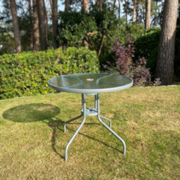 Selections Round Table With Glass Top For 6 Piece Garden Patio Furniture Set - thumbnail 4