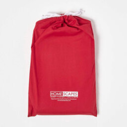 Homescapes Red Cotton Cot Bed Fitted Sheets 200 Thread Count, 2 Pack - thumbnail 5