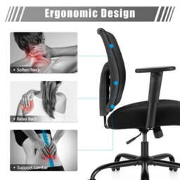 Costway 180Kg Big And Tall Mesh Office Chair With Lumbar Support - thumbnail 8