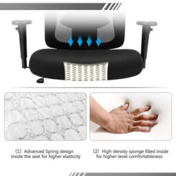 Costway 180Kg Big And Tall Mesh Office Chair With Lumbar Support - thumbnail 7