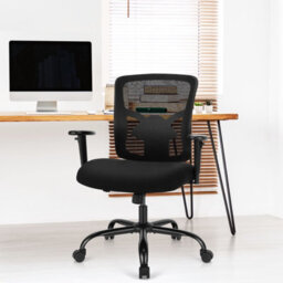 Costway 180Kg Big And Tall Mesh Office Chair With Lumbar Support - thumbnail 1