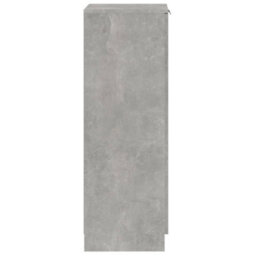 Berkfield Shoe Cabinet Concrete Grey 30X35X100 Cm Engineered Wood - thumbnail 7