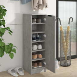 Berkfield Shoe Cabinet Concrete Grey 30X35X100 Cm Engineered Wood - thumbnail 3